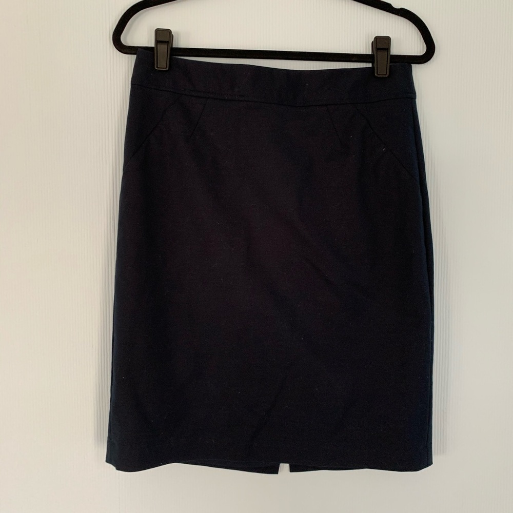 Navy blue pencil skirt